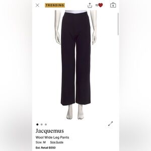 Jacquemus Black wool straight leg Pants